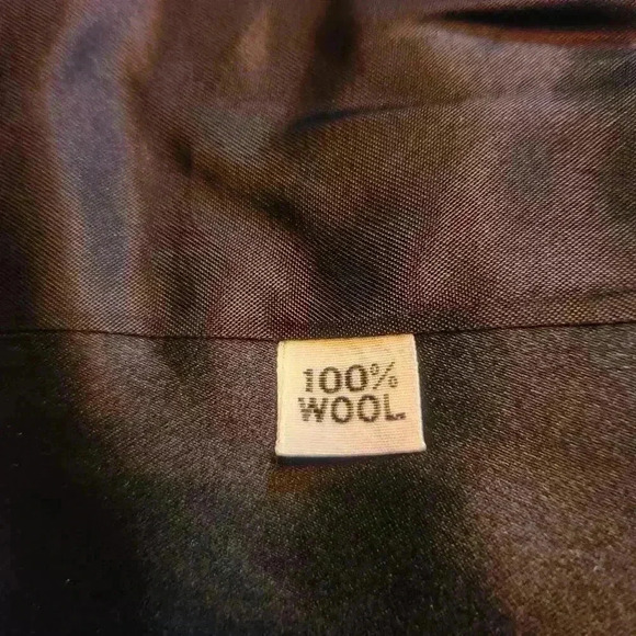 Pierre Cardin Size10 Women's Double Breasted Tuxedo Jacket 100% Wool Satin Lapel - Picture 10 of 11